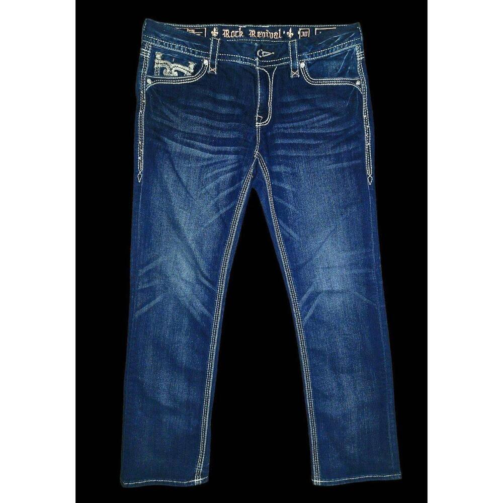 Medium Wash Rock Revival "Iselin" Easy Ankle Skinny 30" X 29" Like New- No Flaws - Picture 5 of 9